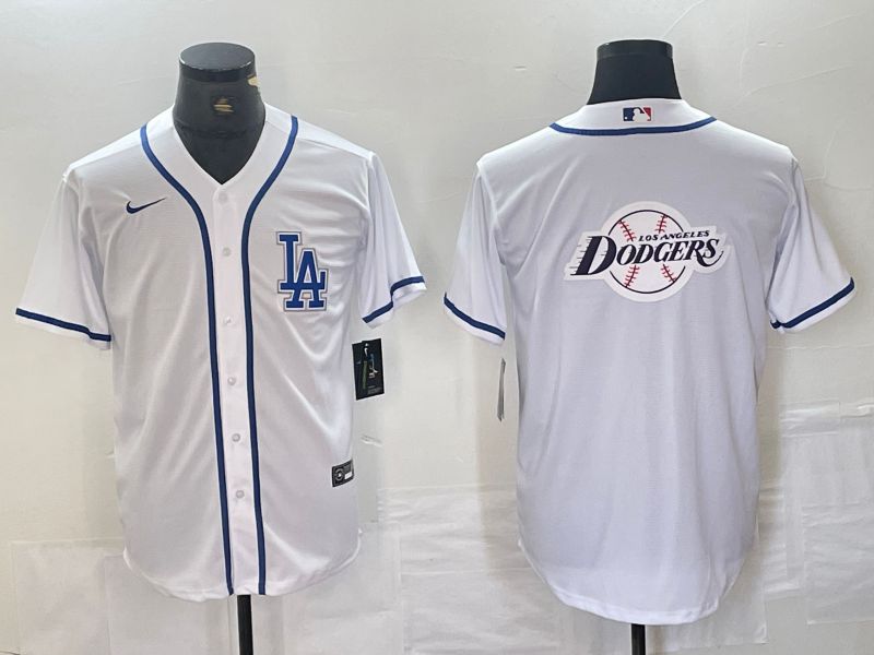 Men Los Angeles Dodgers Blank White Second generation joint name Nike 2024 MLB Jersey style 7